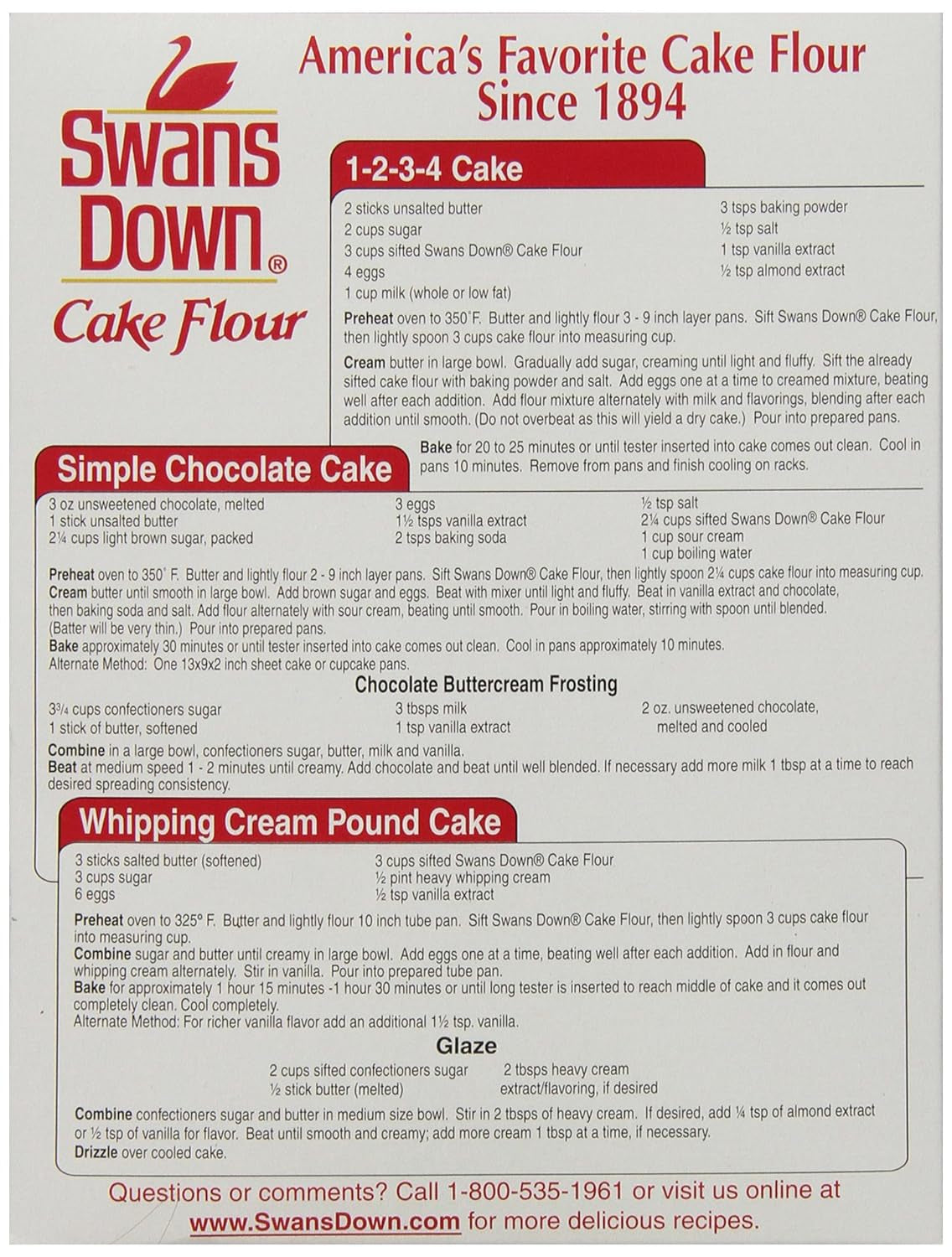 Swans Cake Flour, 32 Oz