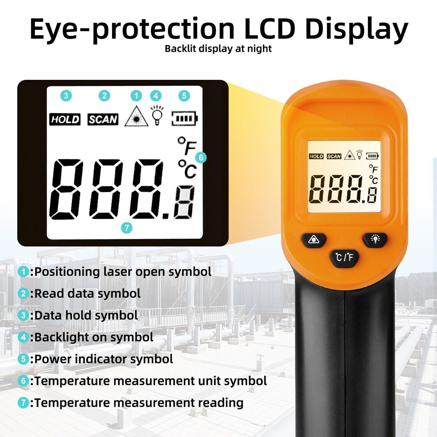 Digital Infrared Thermometer Temperature Gun Laser IR Cooking -50°C-550°C