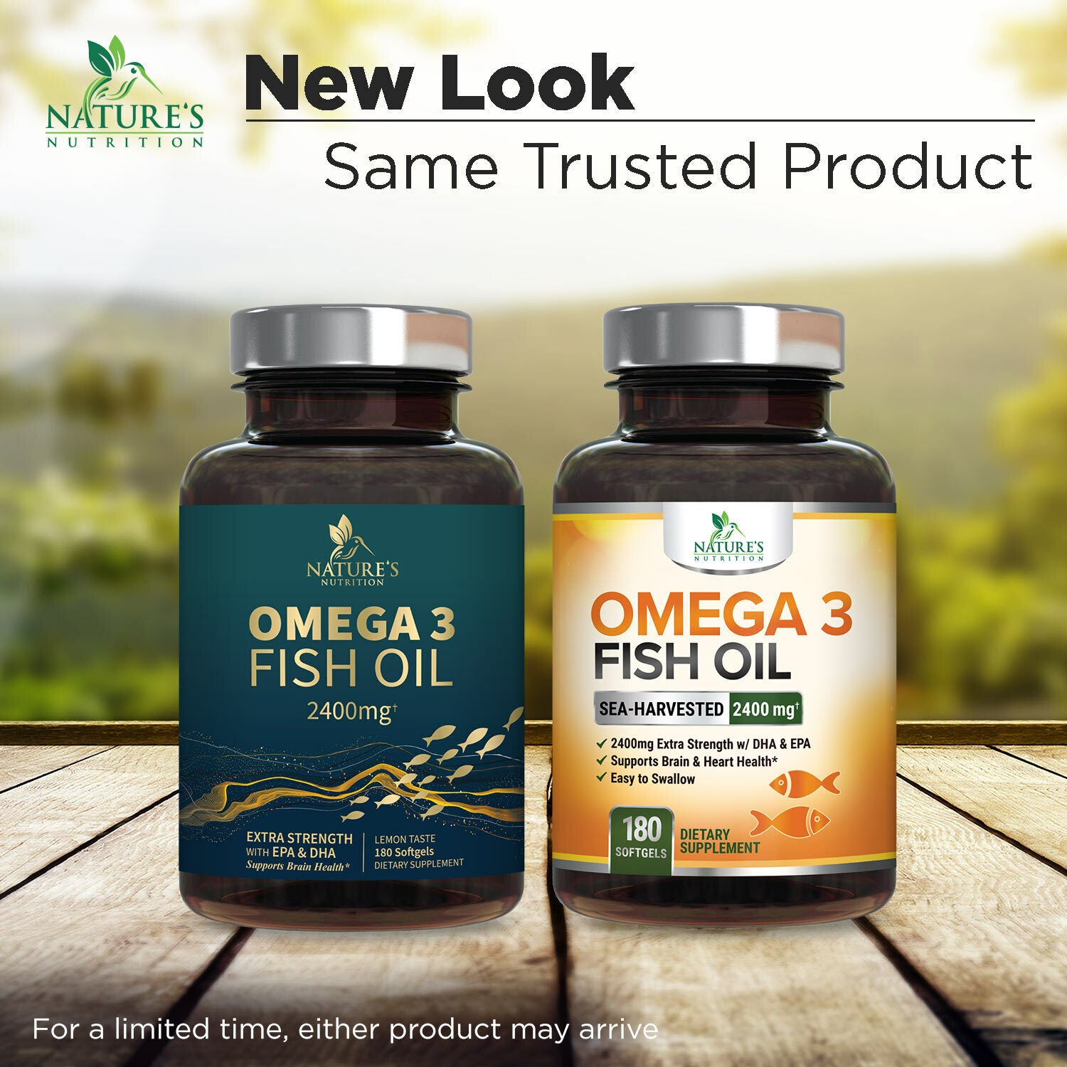 Omega 3 Fish Oil Capsules 3X Strength 2400Mg EPA & DHA, Highest Potency