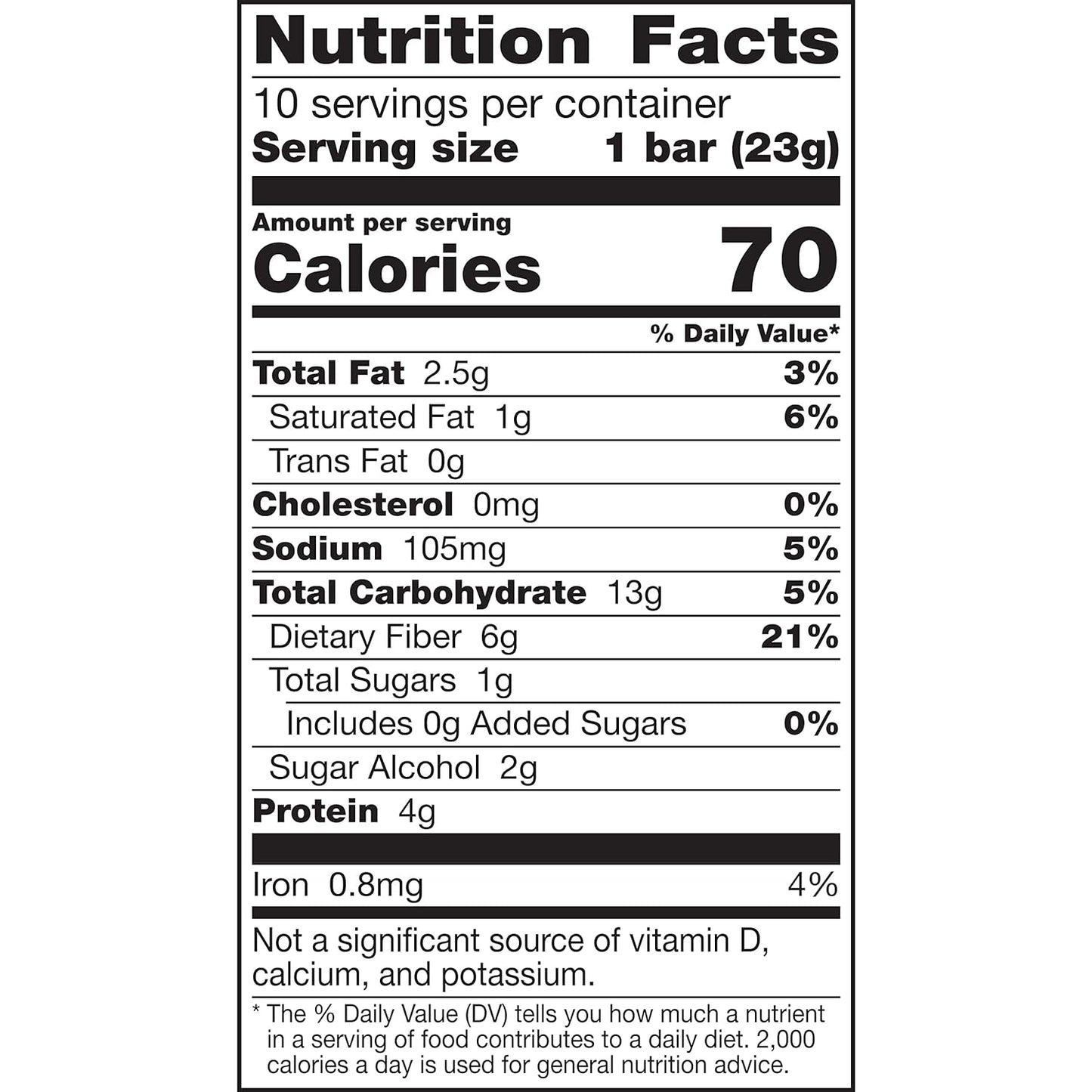 Fiber One 70 Calorie Chewy Snack Bars, Chocolate Peanut Butter, 10 Ct