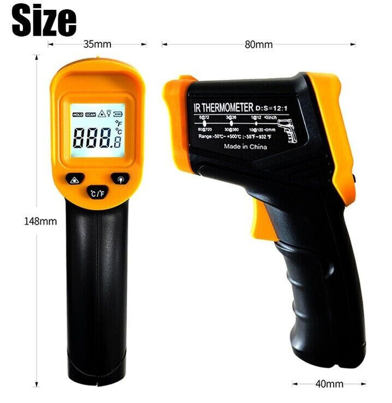 Digital Infrared Thermometer Temperature Gun Laser IR Cooking -50°C-550°C