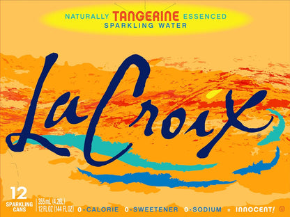 Lacroix Sparkling Water, Tangerine, 12 Fl Oz (Pack of 12)