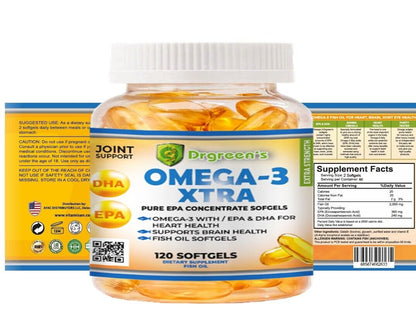 Omega 3 Fish Oil Capsules 3X Strength 2600Mg Epa & Dha, Highest Potency 120