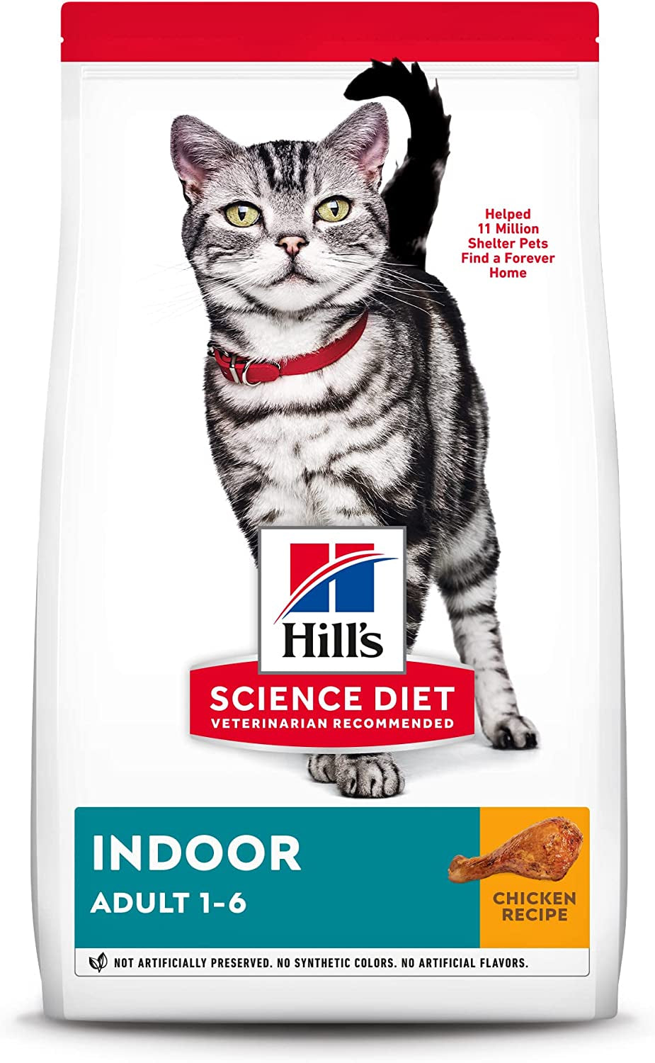 Hill'S Science Diet Dry Cat Food, Adult, Indoor, Chicken Recipe 3.5 Lb Bag