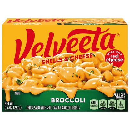 Velveeta Shells & Cheese with Broccoli Florets (9.4 Oz Box)