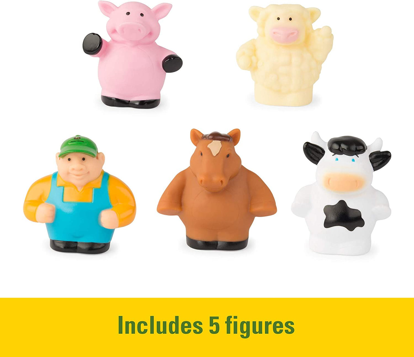 John Deere Animal Sounds Hayride Musical Tractor Toy - Musical Hayride Toddler Toys - Includes Farmer Figure, Tractor, and 4 Farm Animals - Easter Basket Stuffers for Toddler - Ages 12 Months and Up