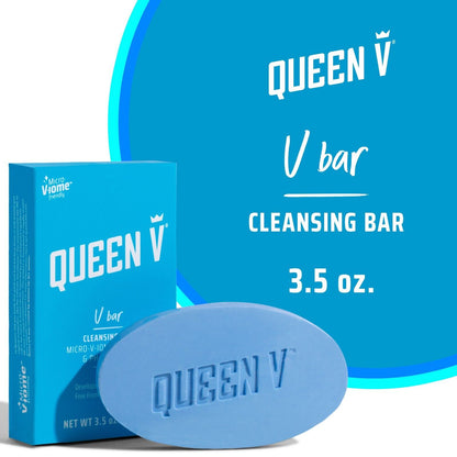 Barra QUEEN V V - Barra De Limpieza, 3,5 Oz, Ph Equilibrado, Enriquecida Con Aloe Y Rosa