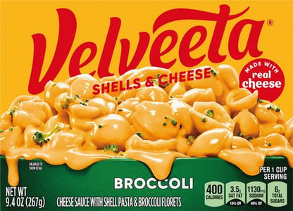 Velveeta Shells & Cheese with Broccoli Florets (9.4 Oz Box)