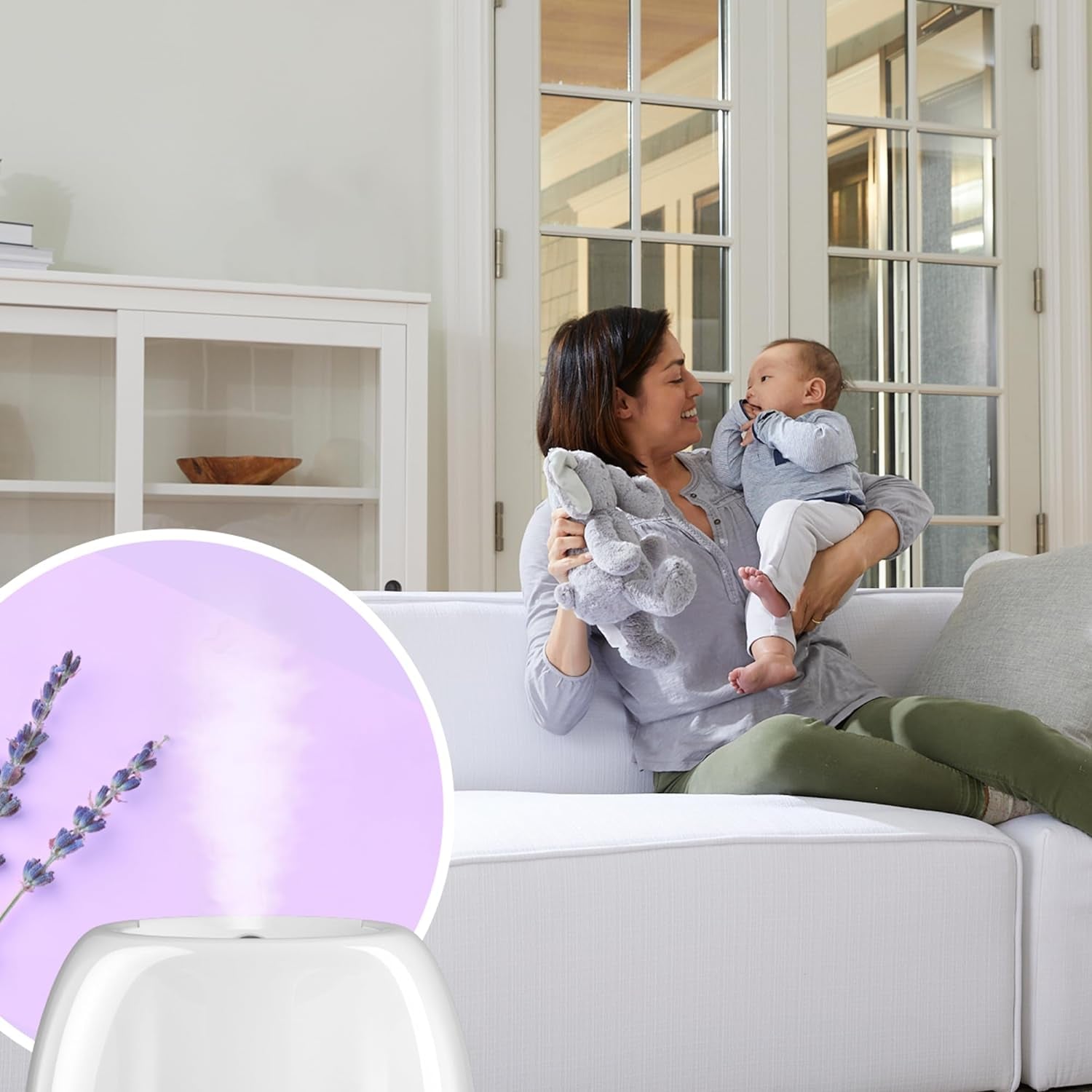 Vicks 3-In-1 Sleepytime Humidifier, 1 Brand Recommended by Pediatricians*. Cool Mist Humidifier with Night-Light, and Essential Oil Diffuser for Baby and Kids Rooms. Visible Cool Mist, White.