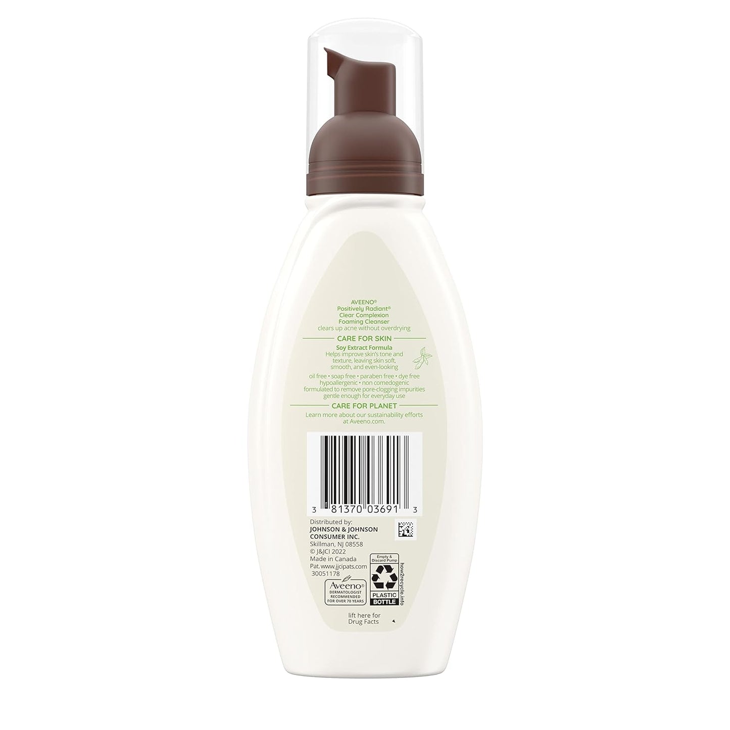 Aveeno Clear Complexion Foaming Facial Cleanser, Scentless, 6 Fl Oz