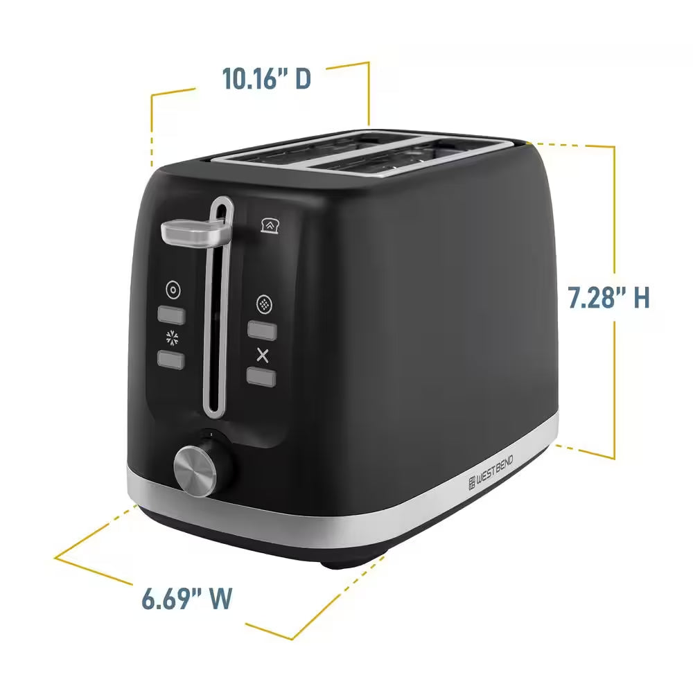 2-Slice Toaster, in Black