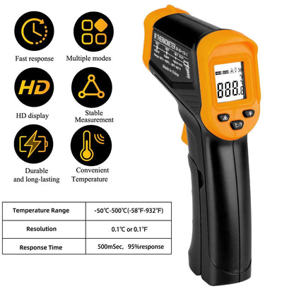 Digital Infrared Thermometer Temperature Gun Laser IR Cooking -50°C-550°C