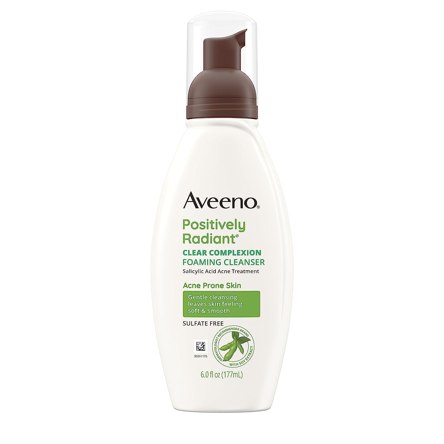 Aveeno Clear Complexion Foaming Facial Cleanser, Scentless, 6 Fl Oz