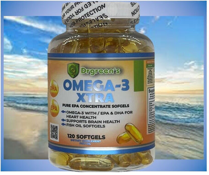 Omega 3 Fish Oil Capsules 3X Strength 2600Mg Epa & Dha, Highest Potency 120