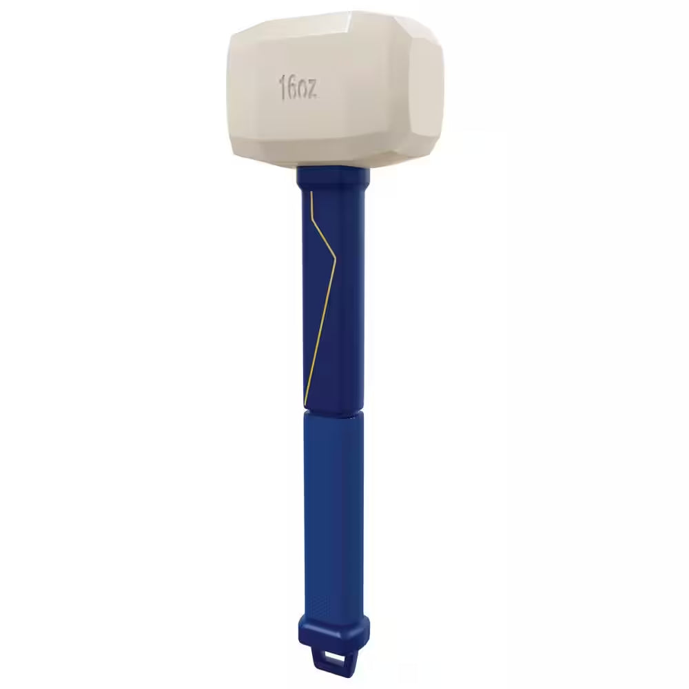 16 Oz. Pro Rubber Floor Mallet with 11.5 In. Plastic Handle