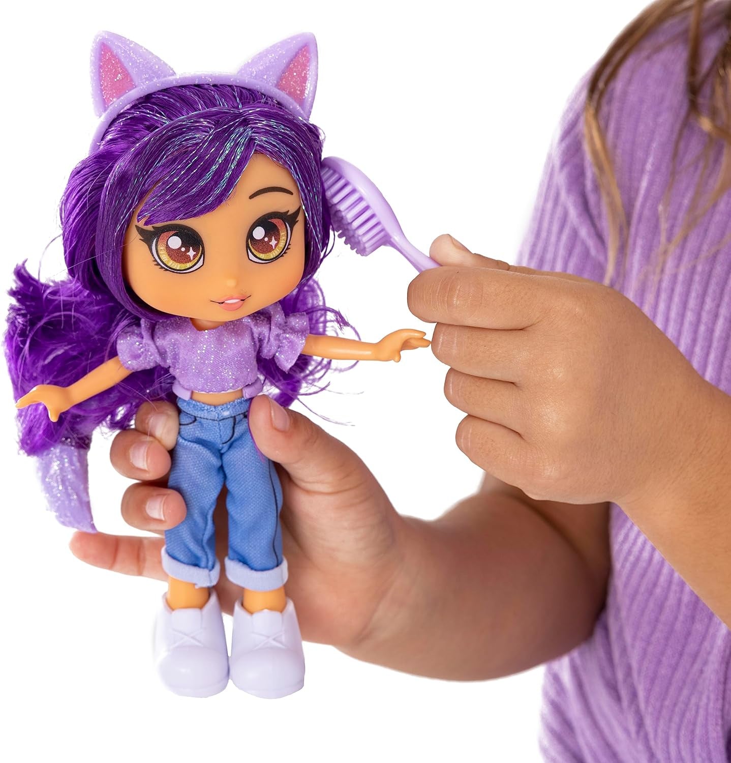 Aphmau Fashion Doll & Accessories Sparkle Edition, 5 Mystery Surprise Toys, Exclusive Glitter Meemeows Mini Figure, Official Merch, 7 Inch