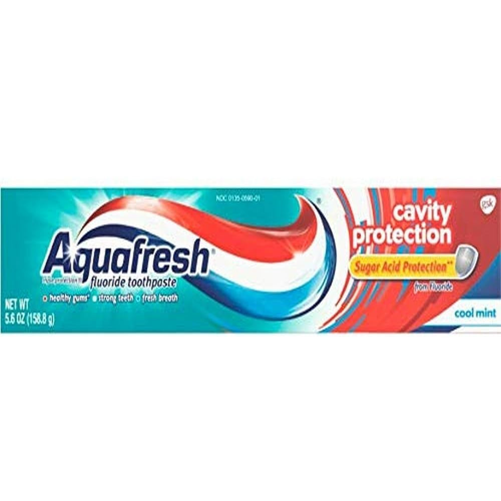 Aquafresh Cavity Protection Fluoride Toothpaste, Cool Mint, 5.6 Ounce