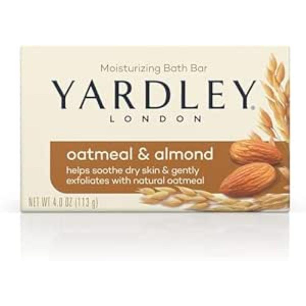 Yardley Oatmeal and Almond Bar Soap, Oatmeal & Almond, 4 Ounce