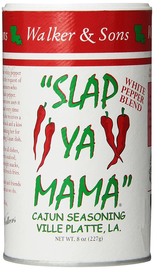 One 8 Oz Slap Ya Mama Cajun Seasoning White Pepper Blend