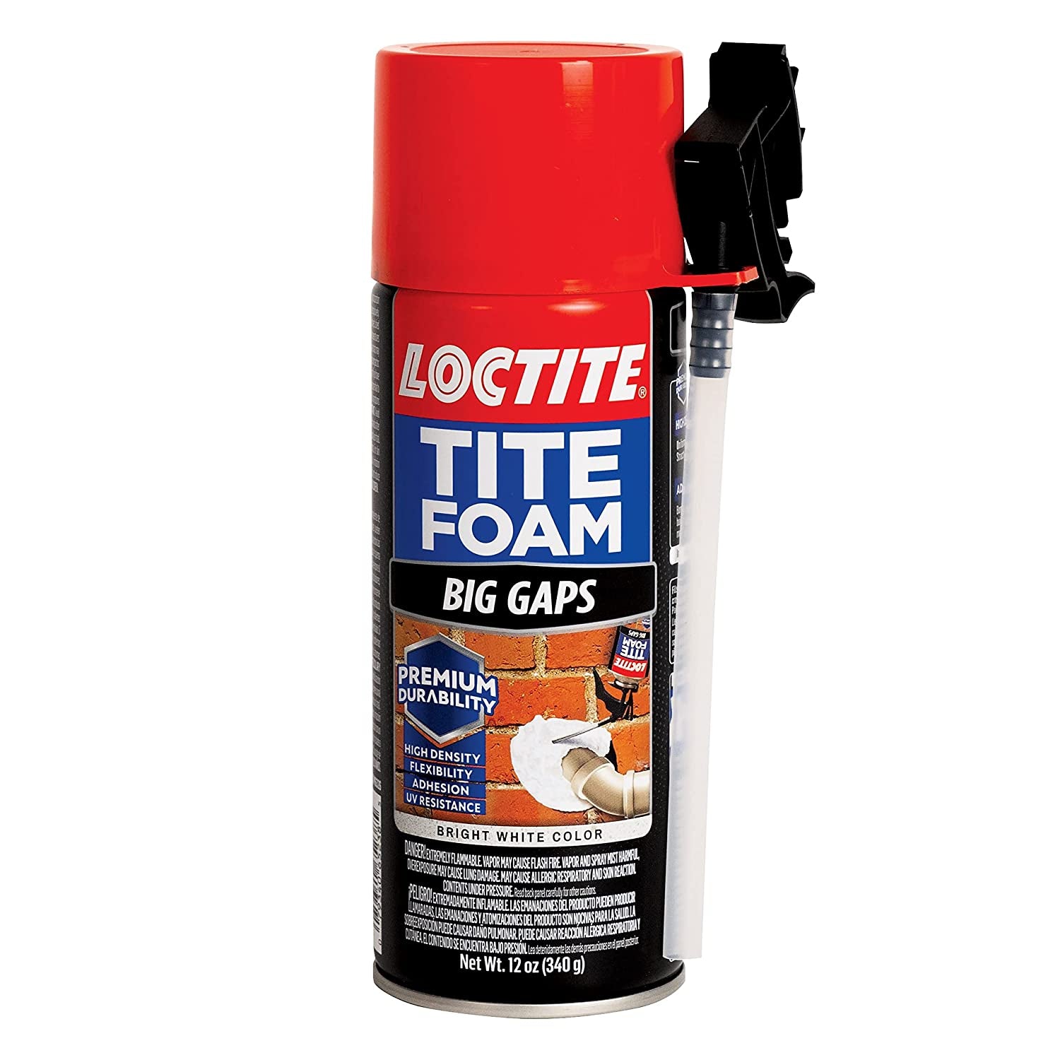 Loctite Tite Foam Big Gaps Spray Foam Sealant, Polyurethane Expanding Foam Insulation - 12 Fl Oz Can, Pack of 1