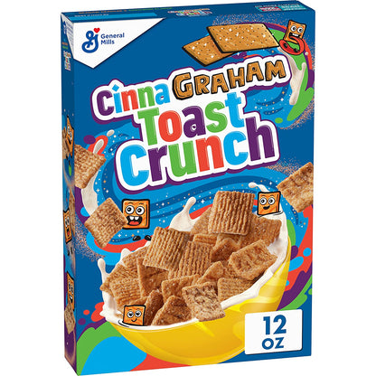 Cinnagraham Toast Crunch Breakfast Cereal, Whole Grain, 12 Oz