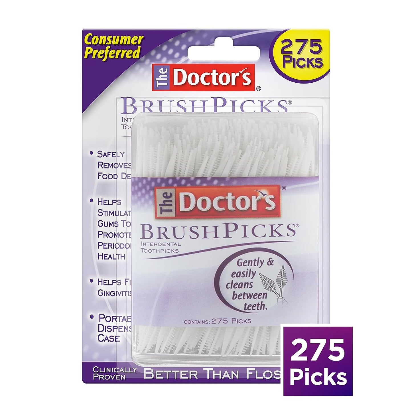 The Doctor'S Brushpicks Interdental Toothpicks, 275 Picks