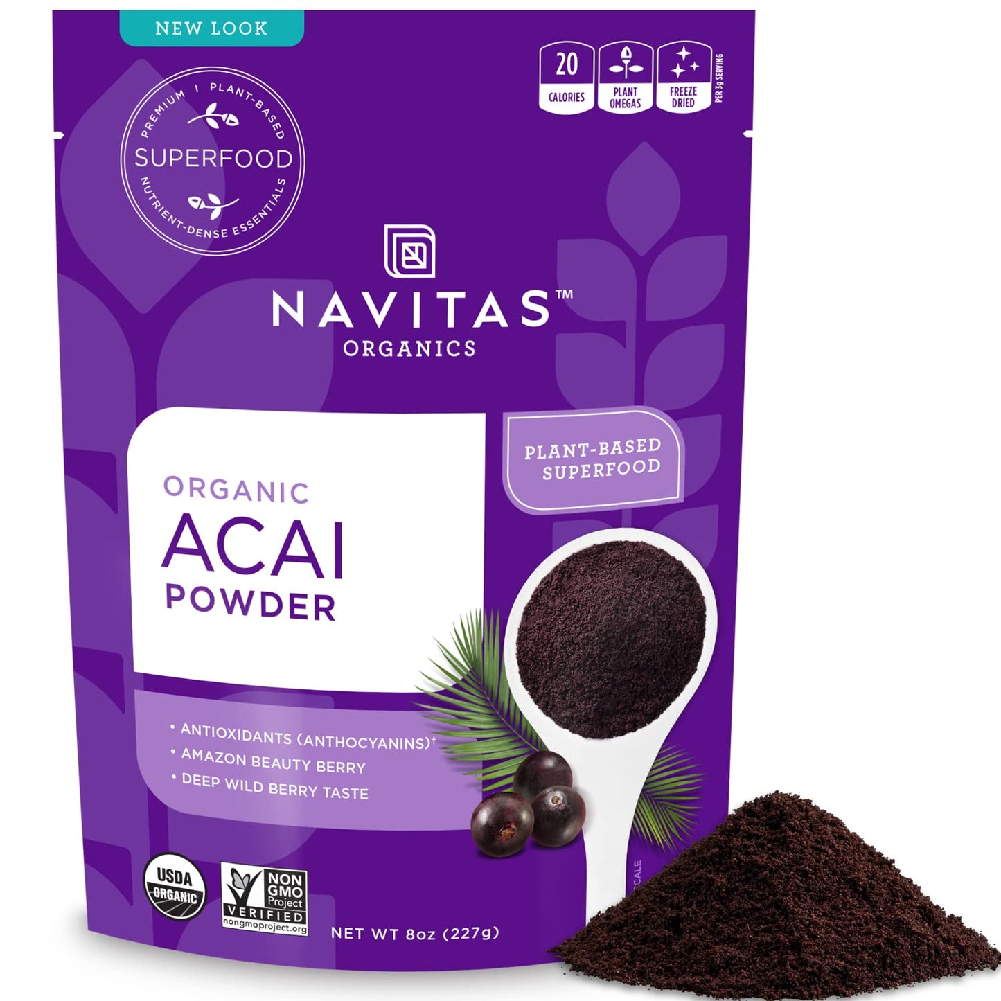 Organic Acai Powder, 8 Oz (227 G),