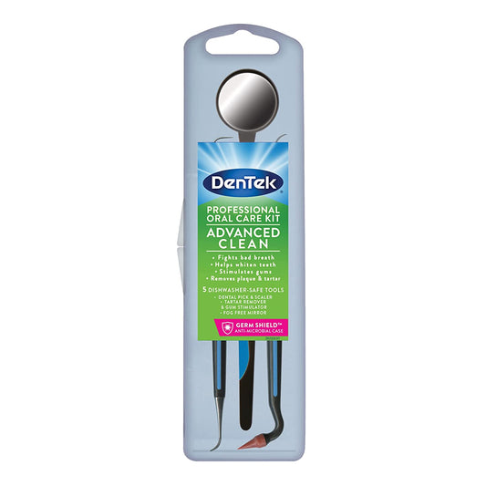 Dentek Professional Oral Care Kit, Advanced Clean- Dental Pick, Scaler, Stimulator, and Dental Mirror