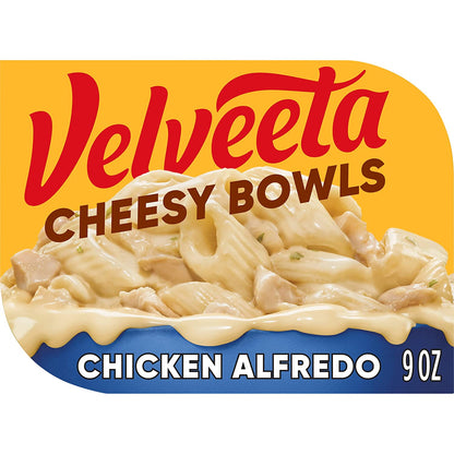 Kraft Velveeta Cheesy Bowls Singles Chicken Alfredo (9 Ox Box)