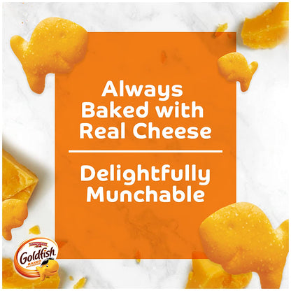 Goldfish Dynamic Duo Colors Crackers, Cheddar & Flavor Blasted Xtra Cheddar Snack Pack, 0.9 Oz, 20-CT Variety Pack Box