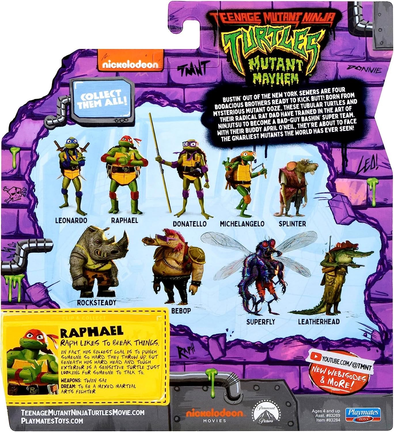 Teenage Mutant Ninja Turtles: Mutant Mayhem 4.6” Raphael Basic Action Figure by Playmates Toys