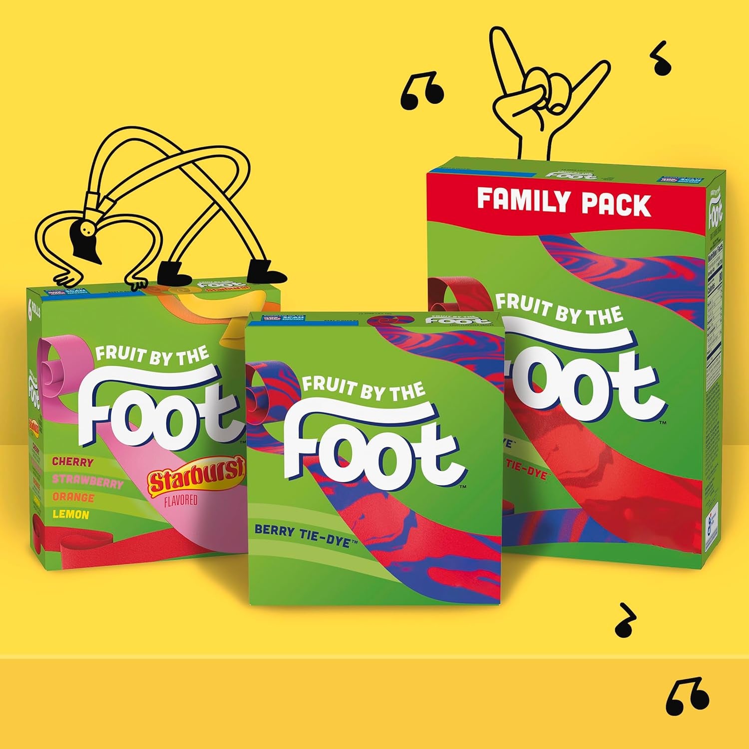 Fruit by the Foot Fruit Flavored Snacks, Berry Tie-Dye, 4.5 Oz, 6 Ct