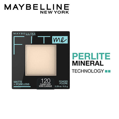 Maybelline Fit Me Matte + Poreless Pressed Powder, Classic Ivory, 0.29 Oz, 1 Count