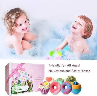 STNTUS INNOVATIONS Bath Bombs, 7 Natural Bath Bomb Gift Set, Bubble Bathbombs for Women Kids, Shea Butter Moisturize, Gifts for Mom Her Girlfriend, Mothers Day Gifts, for Birthday Valentines Christmas