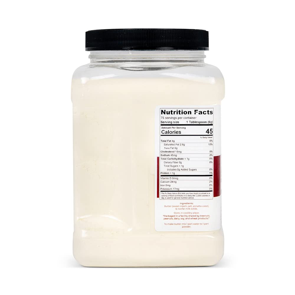 Real Butter Powder, 1 Lb Plastic Jar