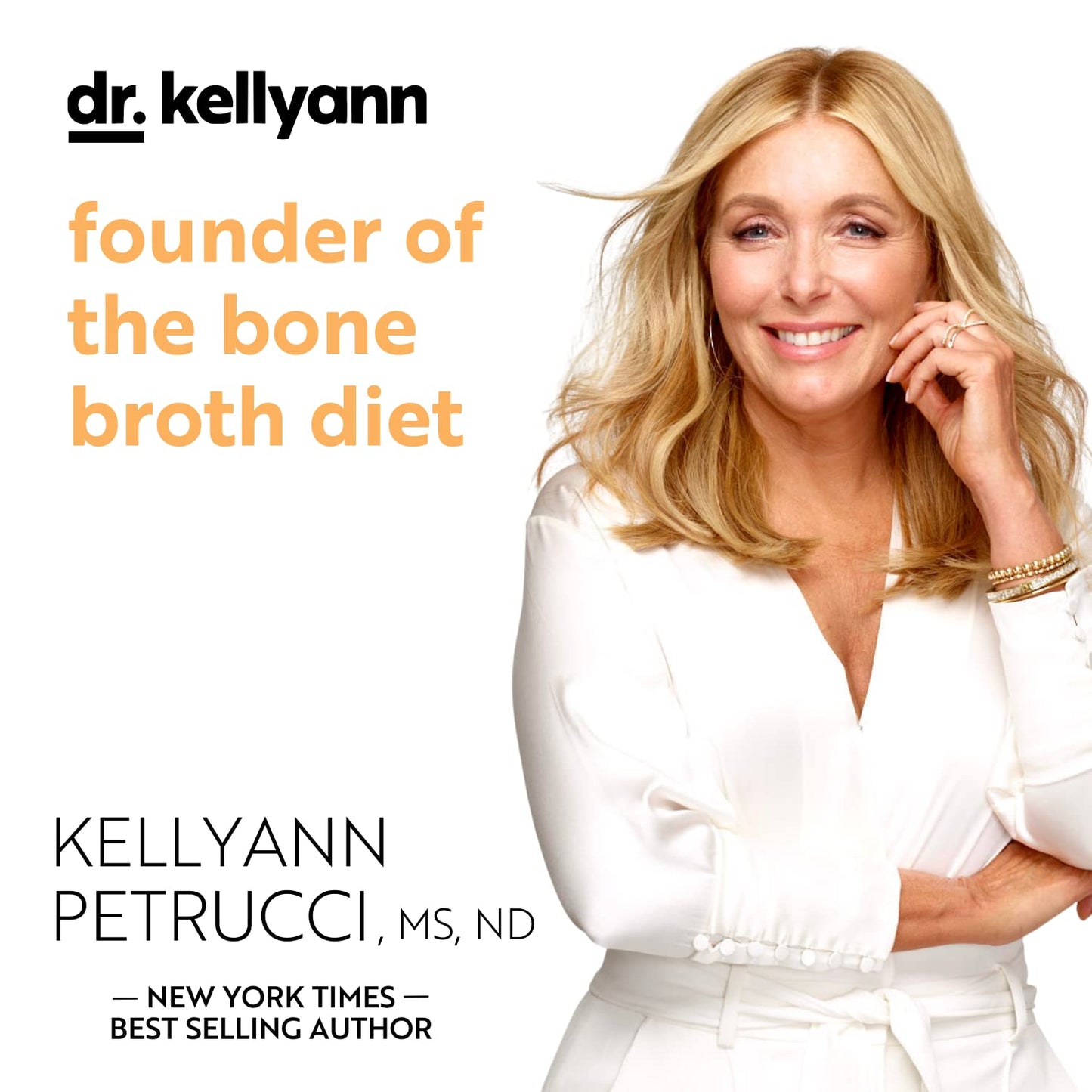 Dr. Kellyann Bone Broth Packets, Original Homestyle Flavor - 7 Servings, Chicken Broth with 100% Grass-Fed Hydrolyzed Collagen Peptides Powder, 16G Protein, Keto and Paleo Diet Friendly