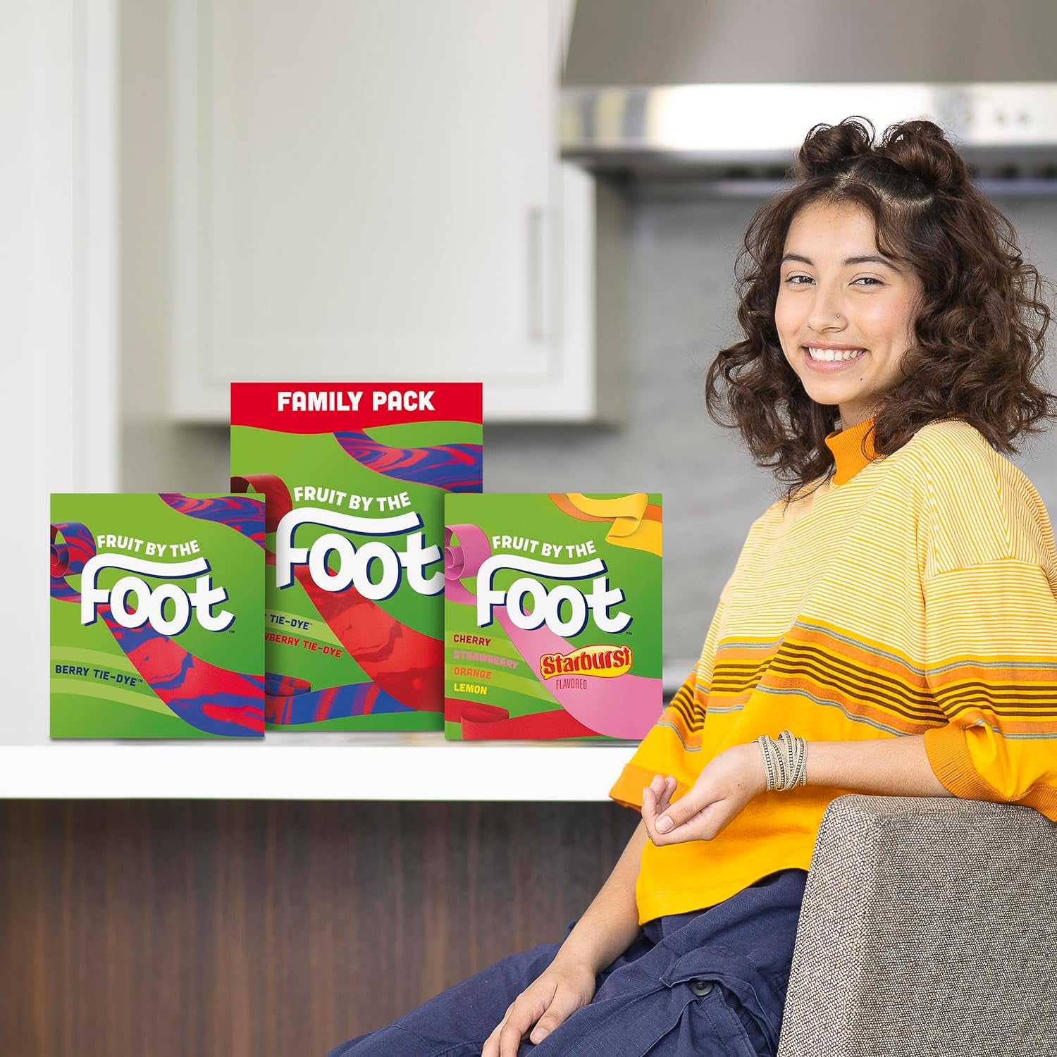 Fruit by the Foot Fruit Flavored Snacks, Berry Tie-Dye, 4.5 Oz, 6 Ct