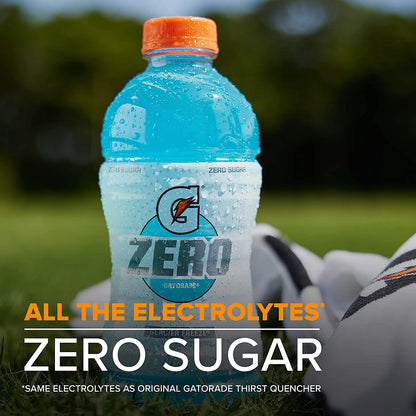 Gatorade G Zero Thirst Quencher, 3 Flavor Variety Pack, 20Oz Bottles (12 Pack)