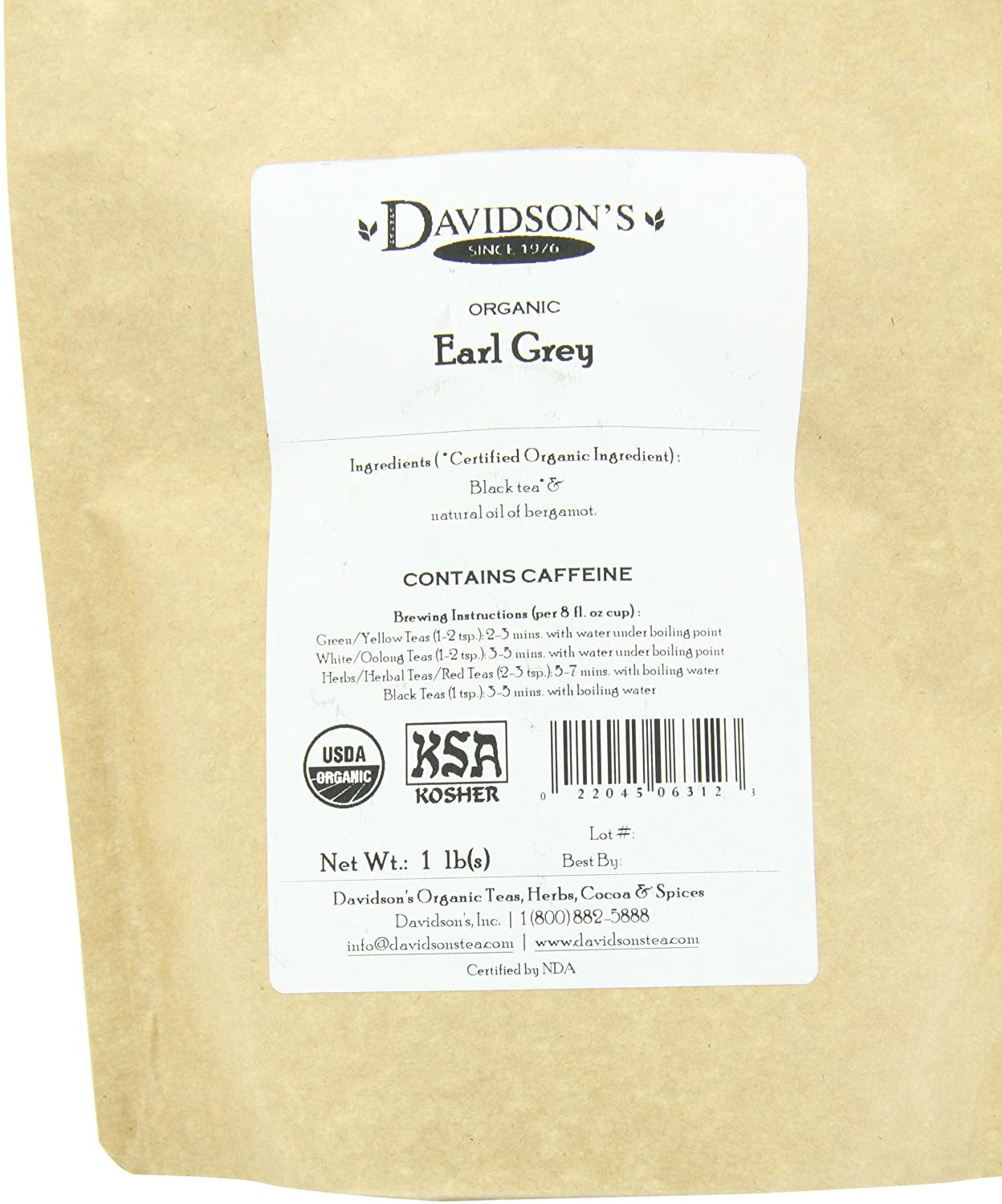 Bulk, Earl Grey, 16-Ounce Bag