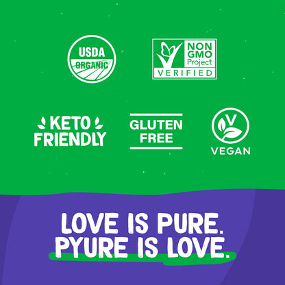 Pyure Organic Stevia Blend, Granulated All-Purpose - White Sugar Substitute, Zero Carb, Zero Sugar, Zero Calorie, Plant-Based Stevia Sweetener for Keto Friendly Food, 1 Lb (16 Oz)