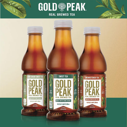 Gold Peak Sweetened Black Iced Tea Drink, 16.9 Fl Oz, 6 Pack