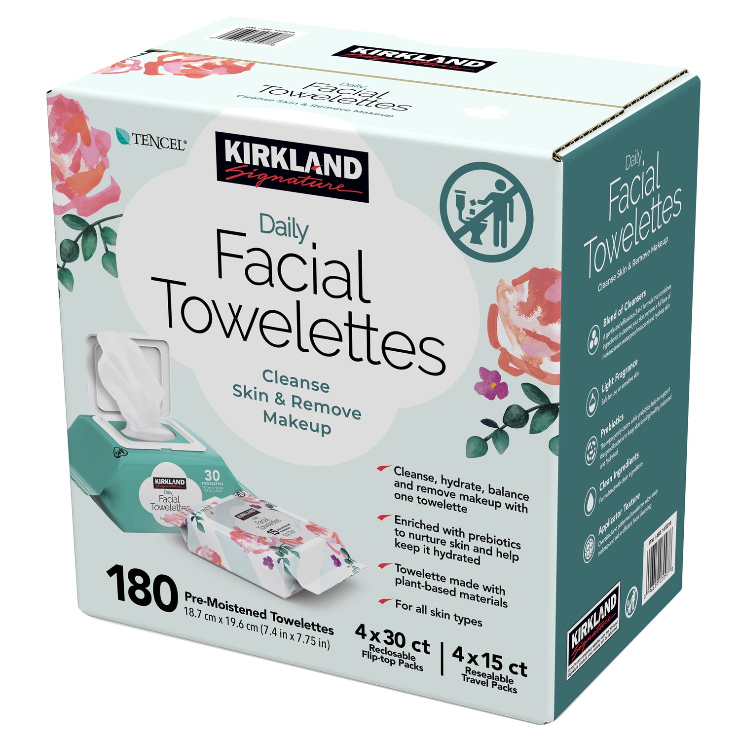 Daily Facial Towelettes, 180-Count