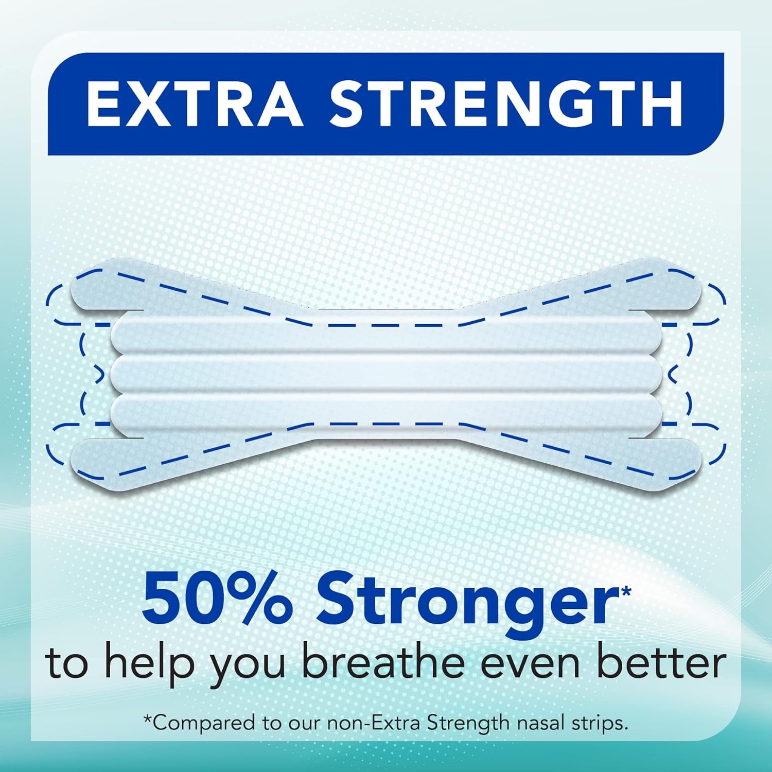 Instaclear Extra-Strength Nasal Breathing Strips Clear 50 Ct | Works Instantly, Nasal Congestion Relief, Stops Snoring, Cold & Allergy