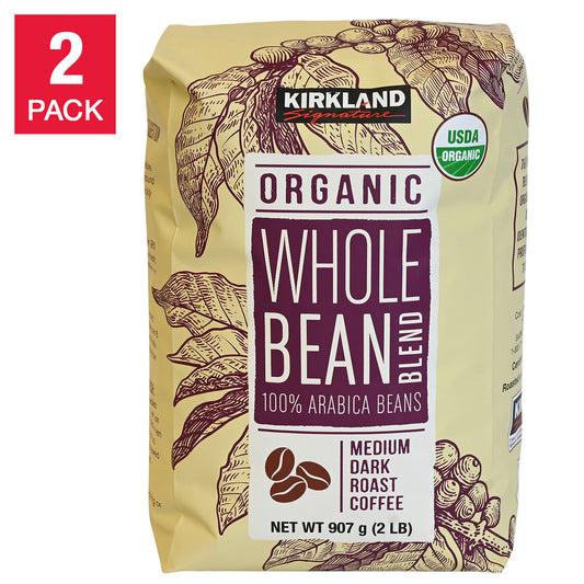 USDA Organic Whole Bean Blend 2 Lb, 2-Pack