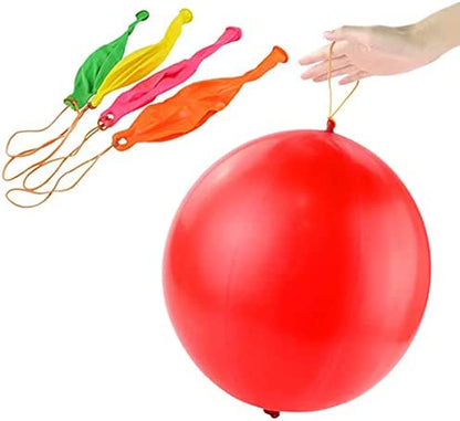 80 Punch Balloons, Neon Punching Balloons with Rubber Band Handles, 18 Inches, Various Colors Punch Balls, for Gifts, Children'S Games, Weddings