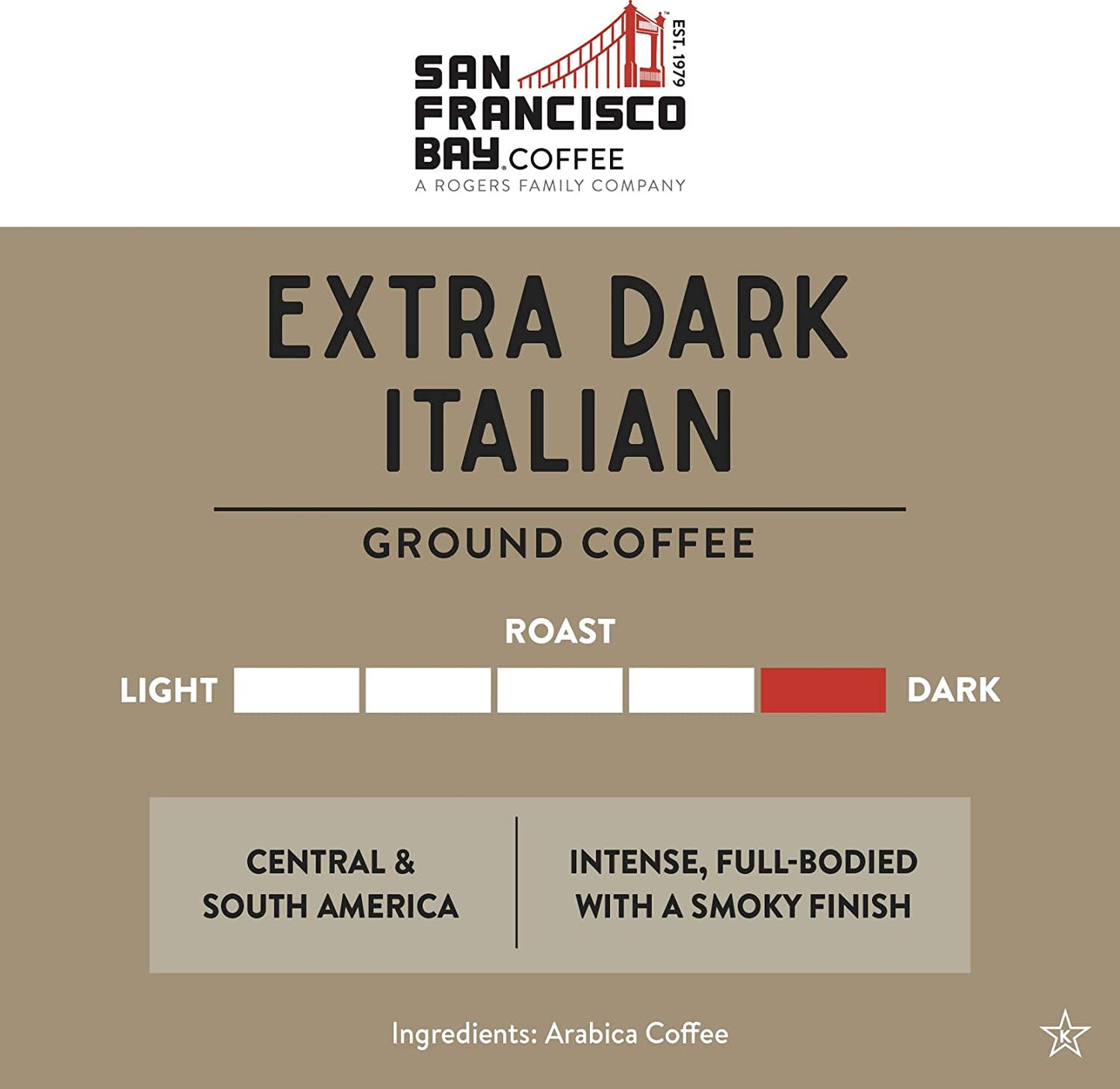 San Francisco Bay Ground Coffee - Extra Dark Italian (28Oz Bag), Dark Roast