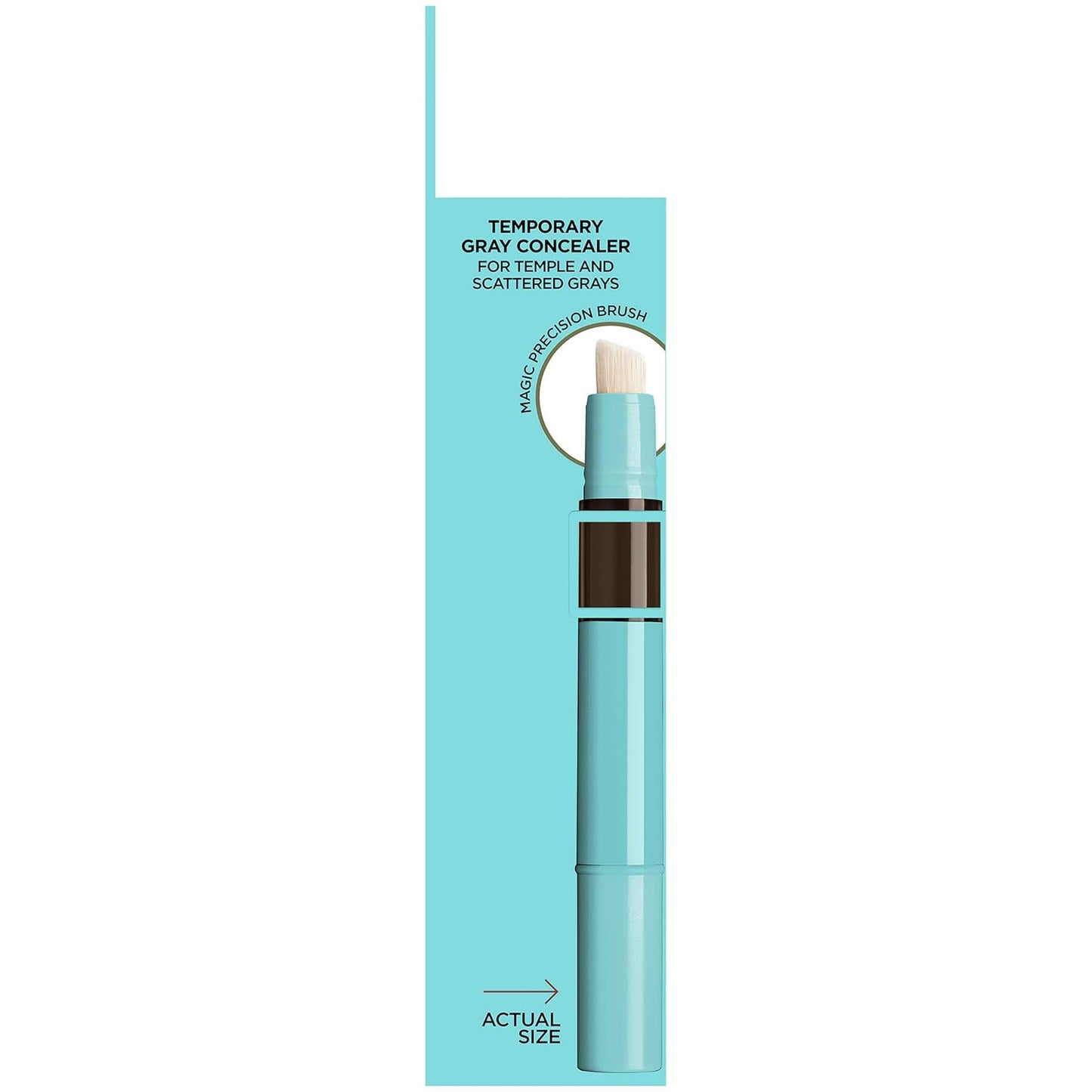 L’Oréal Paris Magic Root Precision Temporary Gray Hair Color Concealer Brush, 4 Dark Brown, 0.05 Fl; Oz.