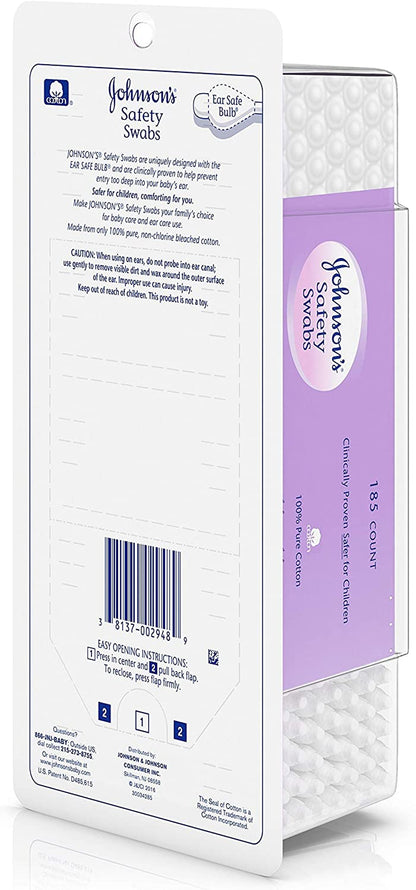 Johnson'S Baby Safety Swabs 185 Each