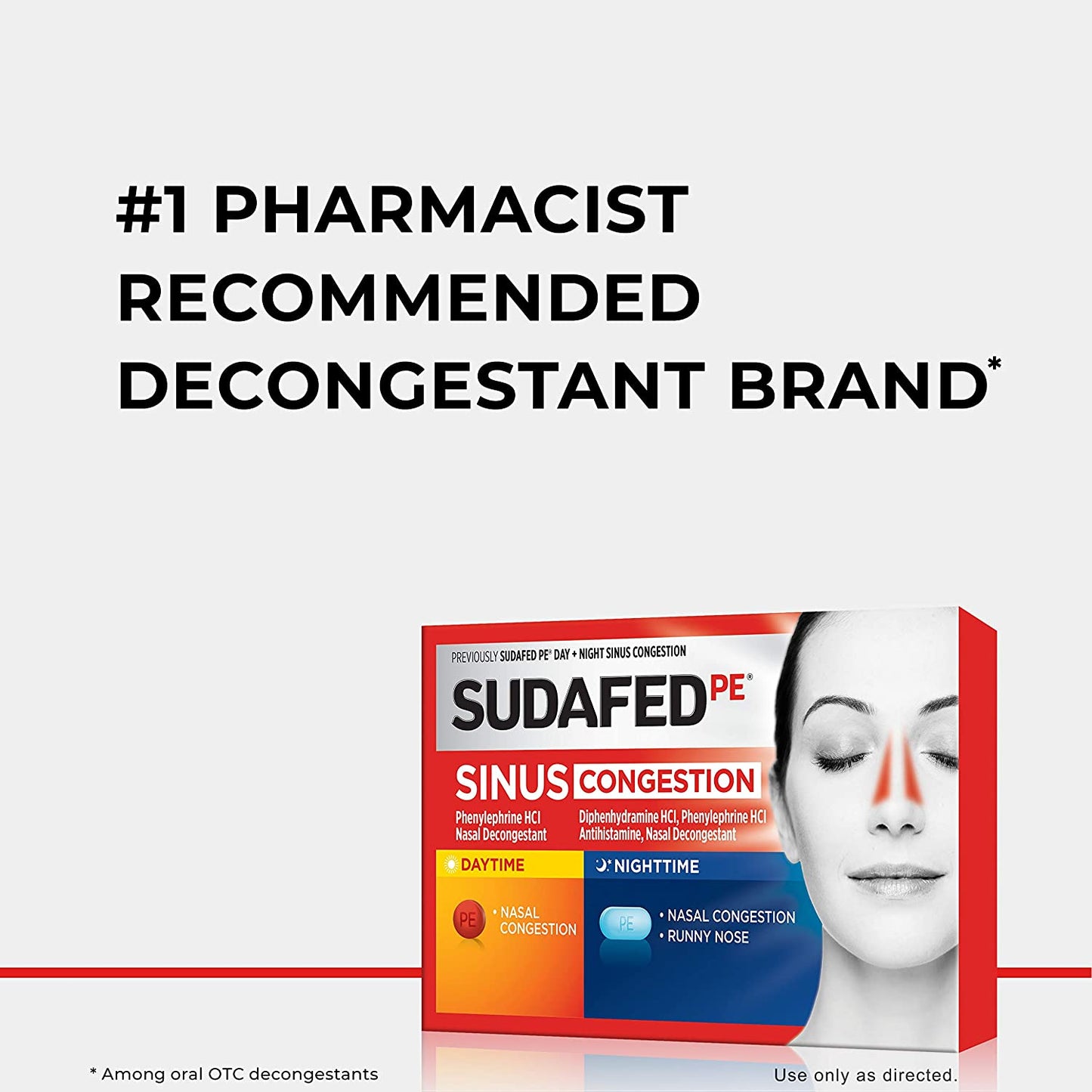 Sudafed PE Day and Night Sinus Pressure & Congestion Tablets, 20 Count