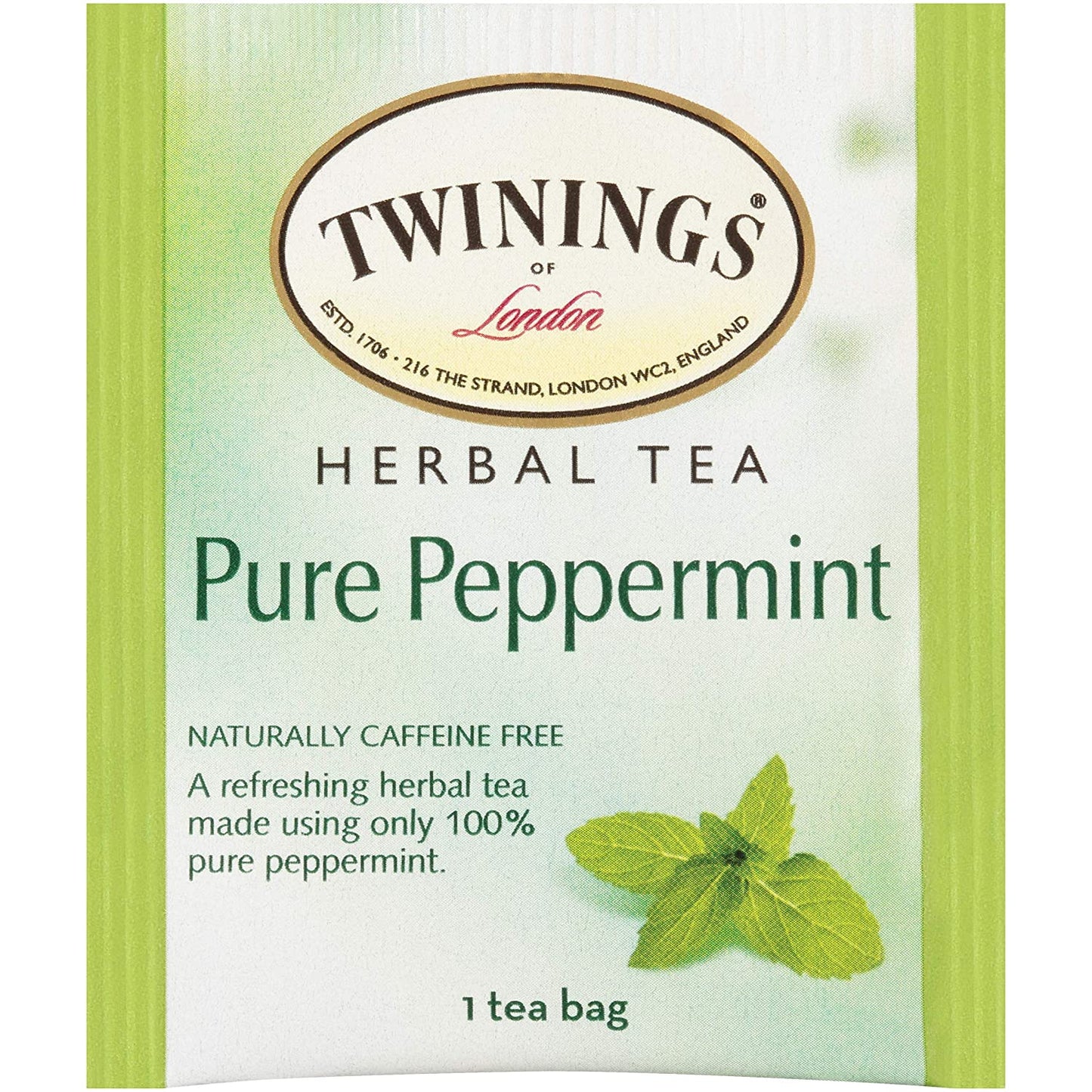 Twinings of London Pure Peppermint Herbal Tea Bags, 20 Count (Pack of 1)